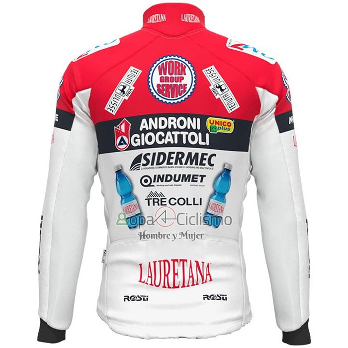 Androni Giocattoli Ropa Ciclismo Culotte Largo 2021 Hombre Mangas Largas Blanco Rojo